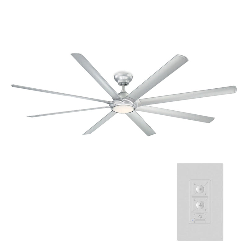 Hydra 96 Inch Eight Blade Indoor / Outdoor Smart Ceiling Fan with Six Speed DC Motor and LED Light.