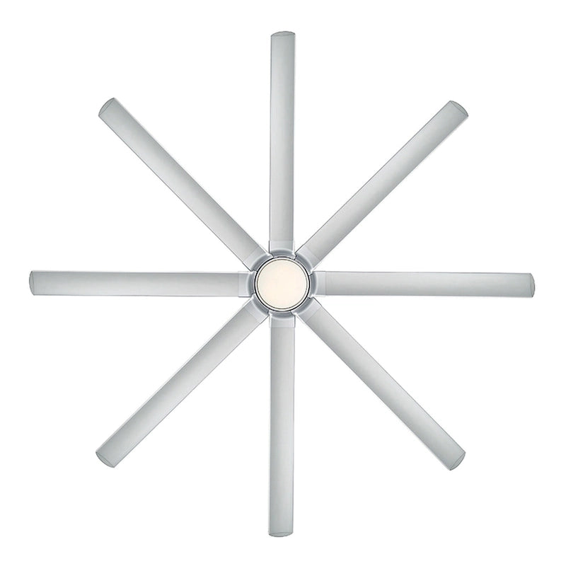 Hydra 96 Inch Eight Blade Indoor / Outdoor Smart Ceiling Fan with Six Speed DC Motor and LED Light.