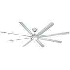 Hydra 96 Inch Eight Blade Indoor / Outdoor Smart Ceiling Fan with Six Speed DC Motor and LED Light.