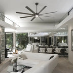 Hydra 96 Inch Eight Blade Indoor / Outdoor Smart Ceiling Fan with Six Speed DC Motor and LED Light.