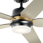 Kichler Maeve 52 inch LED Ceiling Fan Satin Black with Satin Black Blades