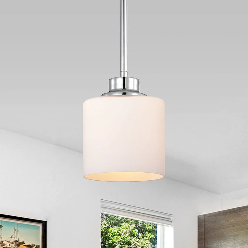1-light Hanging Pendant w/ Etched Glass