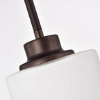 1-light Hanging Pendant w/ Etched Glass