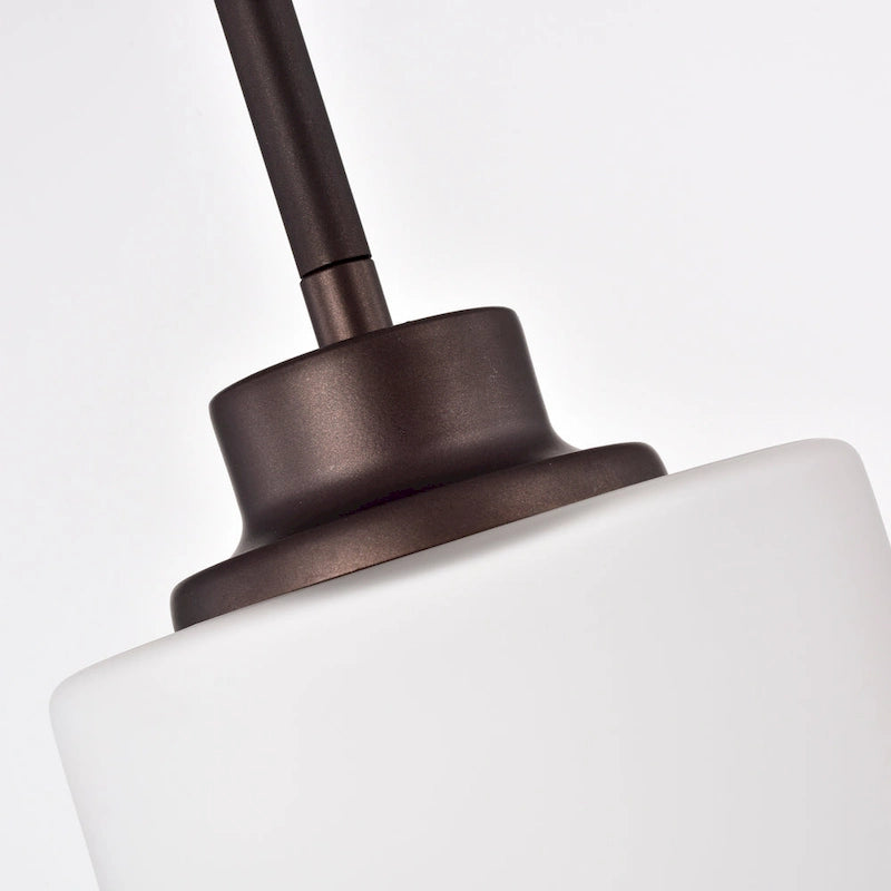 1-light Hanging Pendant w/ Etched Glass