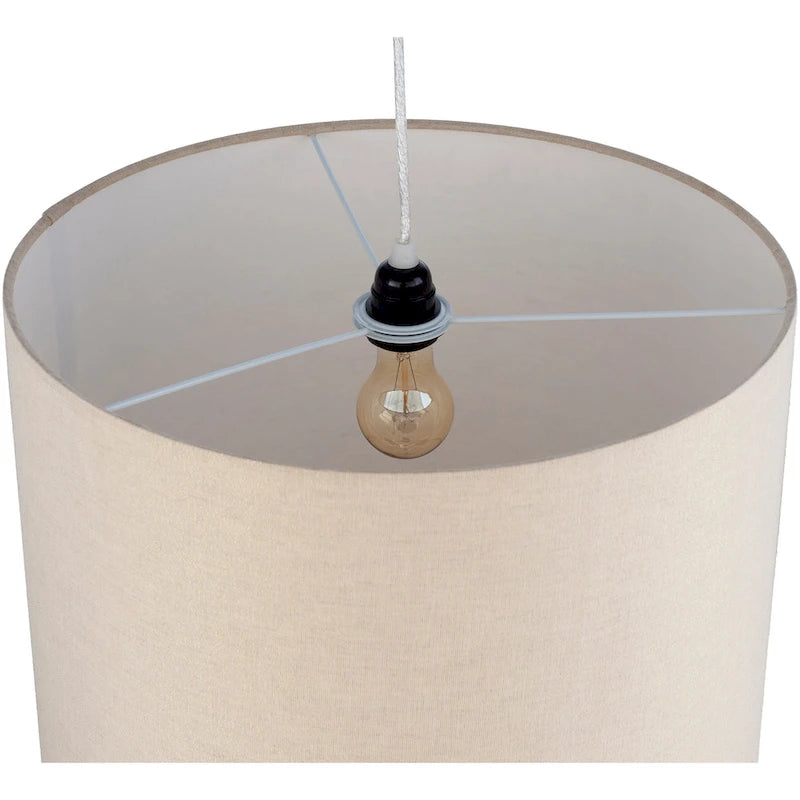 Artistic Weavers Charles Gray Cotton Drum Pendant Light - 14 H x 18 W x 18 D