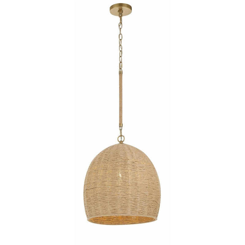 Jace 1 Light Soft Gold Pendant - 15 W x 17 H