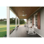 Hunter 52  Cabo Frio Outdoor Ceiling Fan with Wall Control - Modern Industrial - Damp Rated!