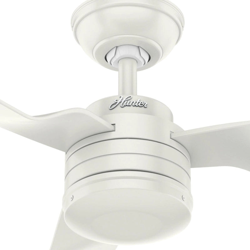 Hunter 52  Cabo Frio Outdoor Ceiling Fan with Wall Control - Modern Industrial - Damp Rated!