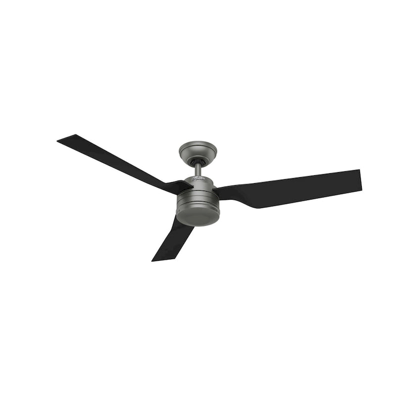 Hunter 52  Cabo Frio Outdoor Ceiling Fan with Wall Control - Modern Industrial - Damp Rated!