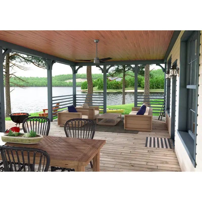 Hunter 52  Cabo Frio Outdoor Ceiling Fan with Wall Control - Modern Industrial - Damp Rated!