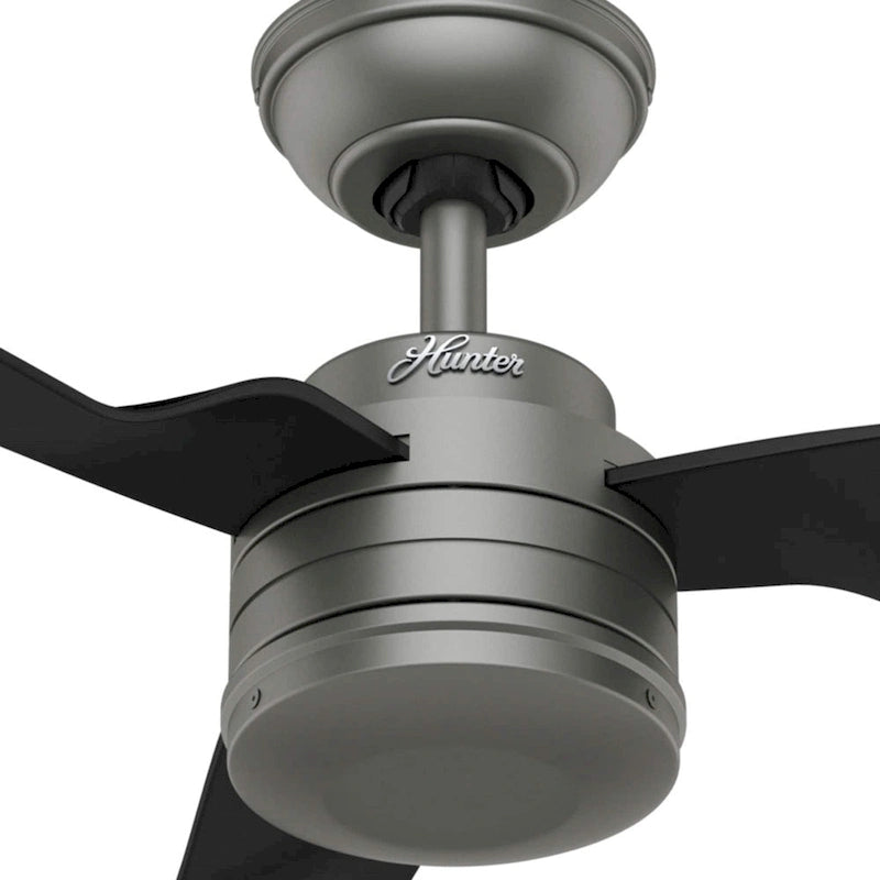 Hunter 52  Cabo Frio Outdoor Ceiling Fan with Wall Control - Modern Industrial - Damp Rated!