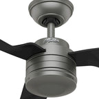 Hunter 52  Cabo Frio Outdoor Ceiling Fan with Wall Control - Modern Industrial - Damp Rated!