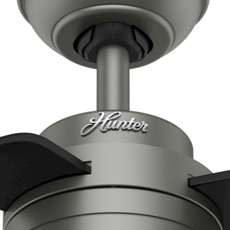 Hunter 52  Cabo Frio Outdoor Ceiling Fan with Wall Control - Modern Industrial - Damp Rated!