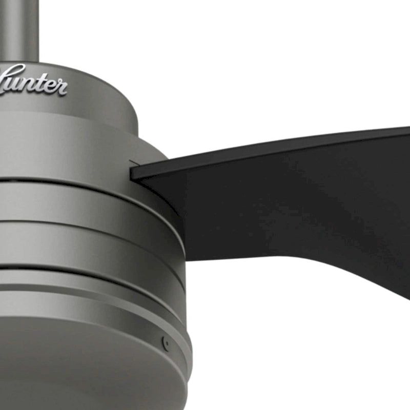 Hunter 52  Cabo Frio Outdoor Ceiling Fan with Wall Control - Modern Industrial - Damp Rated!