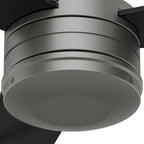 Hunter 52  Cabo Frio Outdoor Ceiling Fan with Wall Control - Modern Industrial - Damp Rated!