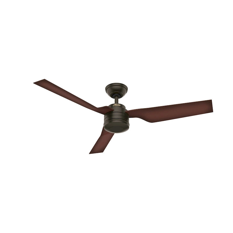 Hunter 52  Cabo Frio Outdoor Ceiling Fan with Wall Control - Modern Industrial - Damp Rated!