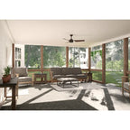 Hunter 52  Cabo Frio Outdoor Ceiling Fan with Wall Control - Modern Industrial - Damp Rated!