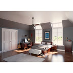 Hunter 52  Cabo Frio Outdoor Ceiling Fan with Wall Control - Modern Industrial - Damp Rated!