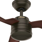 Hunter 52  Cabo Frio Outdoor Ceiling Fan with Wall Control - Modern Industrial - Damp Rated!