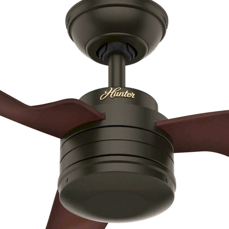 Hunter 52  Cabo Frio Outdoor Ceiling Fan with Wall Control - Modern Industrial - Damp Rated!