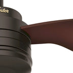 Hunter 52  Cabo Frio Outdoor Ceiling Fan with Wall Control - Modern Industrial - Damp Rated!