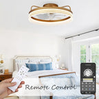 20  Low Profile Dimmable Ceiling fan, 6-Speed Reversible with APP and Remote Control