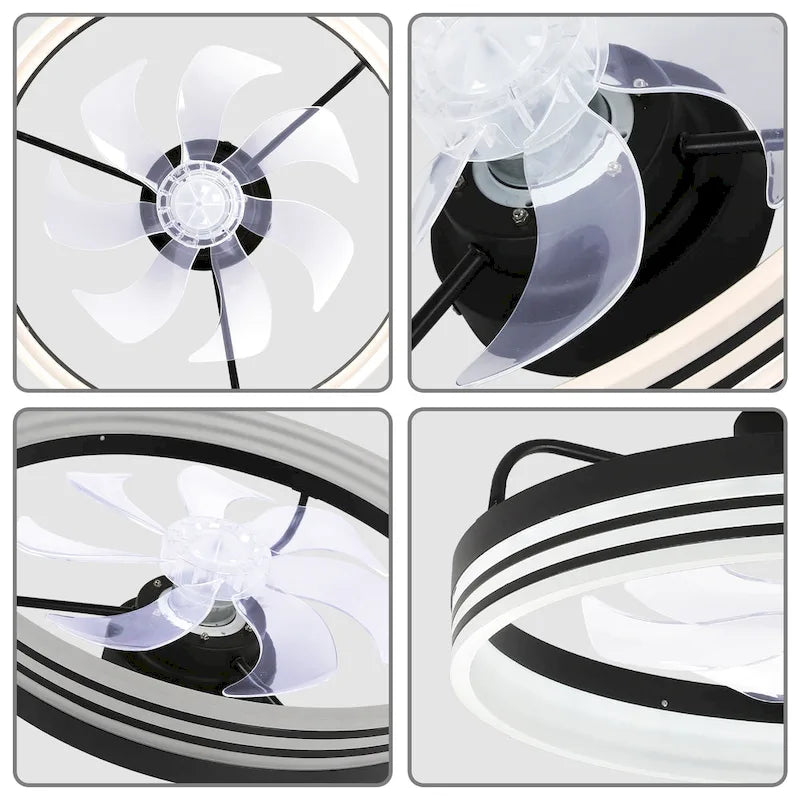 20  Low Profile Dimmable Ceiling fan, 6-Speed Reversible with APP and Remote Control