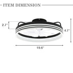 20  Low Profile Dimmable Ceiling fan, 6-Speed Reversible with APP and Remote Control