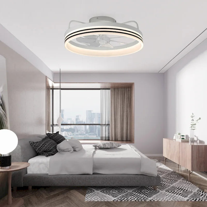 20  Low Profile Dimmable Ceiling fan, 6-Speed Reversible with APP and Remote Control