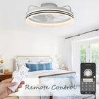 20  Low Profile Dimmable Ceiling fan, 6-Speed Reversible with APP and Remote Control