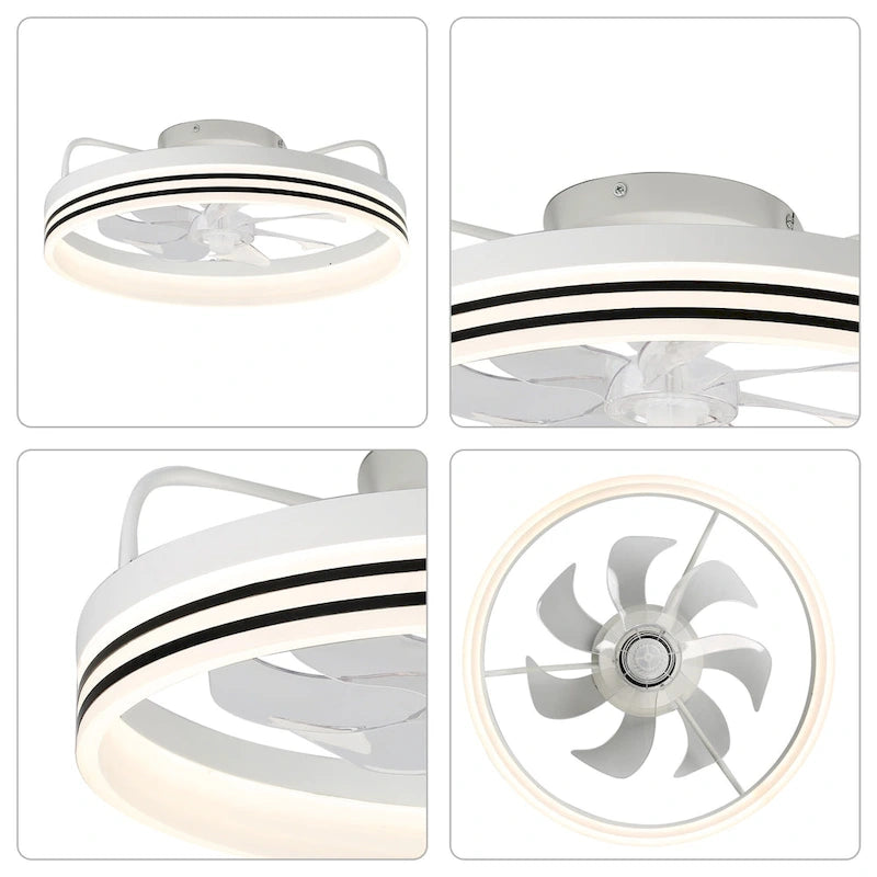 20  Low Profile Dimmable Ceiling fan, 6-Speed Reversible with APP and Remote Control