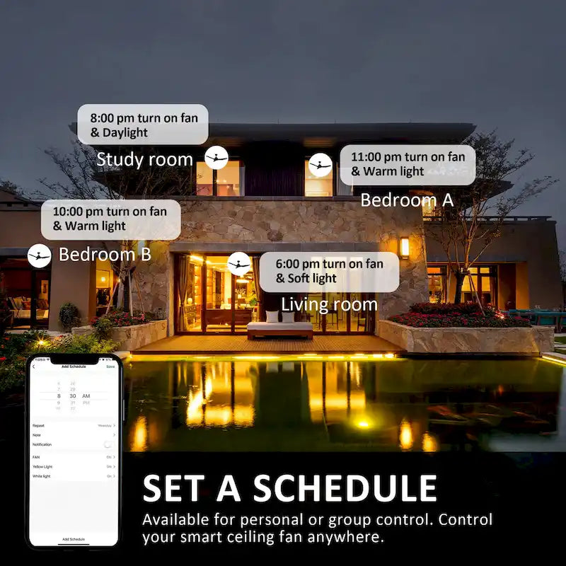 CARRO Karlstad 52  3-Blade Indoor Smart Ceiling Fan with LED Light and Remote Control