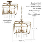 Minka Lavery Laurel Estate Brio Gold & Clear Glass Pendant