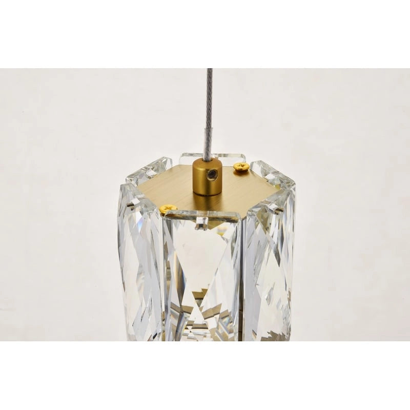 Silver Orchid Dove 1-light Gold LED Pendant - 6 W X 9.2 H