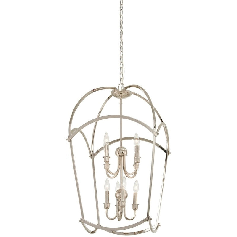 Lavery Jupiter's Canopy Polished Nickel 8 Light Pendant