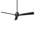 Clean Indoor and Outdoor 3-Blade 54in Smart Compatible Ceiling Fan in Matte Black with Remote Control