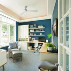 Clean Indoor and Outdoor 3-Blade 54in Smart Compatible Ceiling Fan in Matte Black with Remote Control