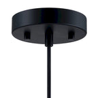 1-Light Lantern Chandelier with Black Diamond-shaped Metal Outer Cage