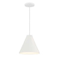 Lavery Vantage White Metal Shade 1 Light Hanging Conical Fixture - 10