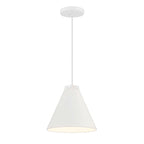 Lavery Vantage White Metal Shade 1 Light Hanging Conical Fixture - 10