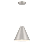 Lavery Vantage White Metal Shade 1 Light Hanging Conical Fixture - 10