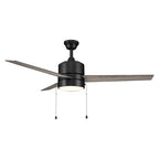 CARRO Abraxas 52  3-Blade Indoor Ceiling Fan With LED Light and Pull Chain. - N/A