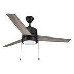 CARRO Abraxas 52  3-Blade Indoor Ceiling Fan With LED Light and Pull Chain. - N/A