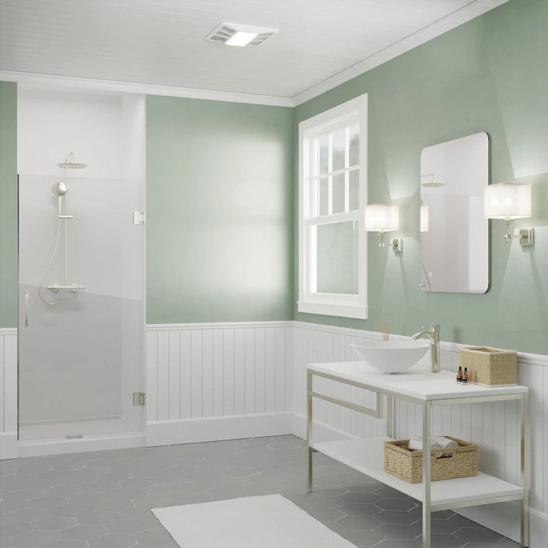 100 CFM 1.5 Sone Ceiling Mount Bathroom Exhaust Fan with LED Light