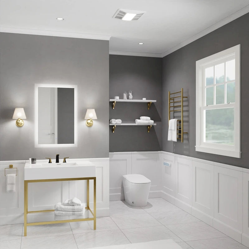 100 CFM 1.5 Sone Ceiling Mount Bathroom Exhaust Fan with LED Light