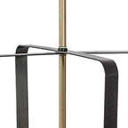 4-Light Modern Geometric Linear Pendant, Classic Black+Brass Dust - 16.81 x16.81 x16.14