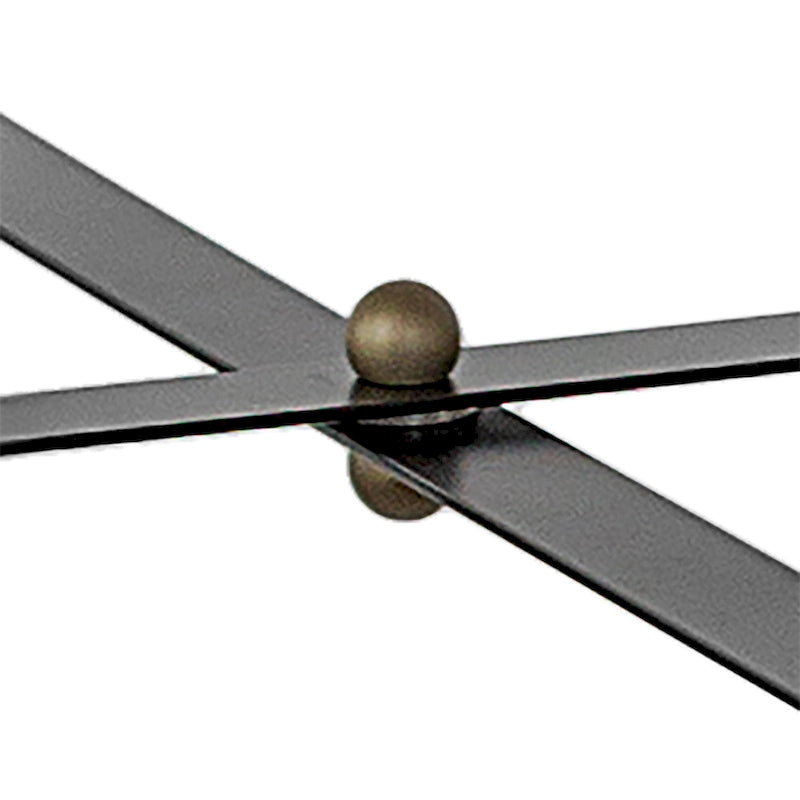 4-Light Modern Geometric Linear Pendant, Classic Black+Brass Dust - 16.81 x16.81 x16.14