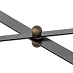 4-Light Modern Geometric Linear Pendant, Classic Black+Brass Dust - 16.81 x16.81 x16.14