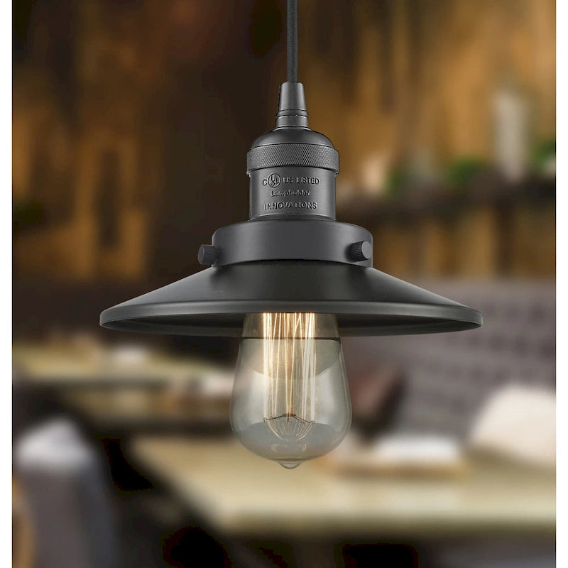 Innovations Lighting Railroad 8  Wide Mini Pendant - Cord Suspension