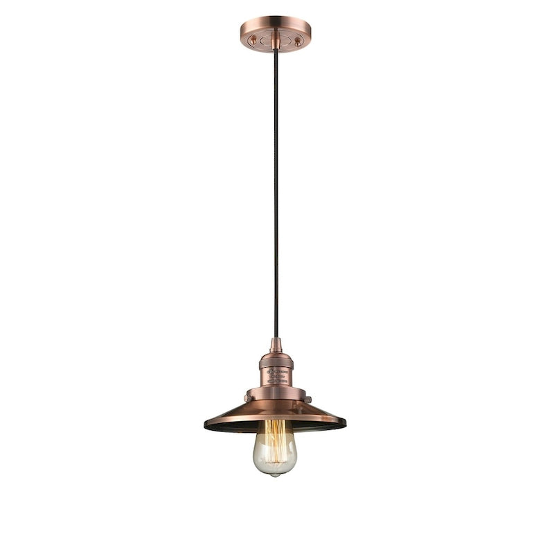 Innovations Lighting Railroad 8  Wide Mini Pendant - Cord Suspension